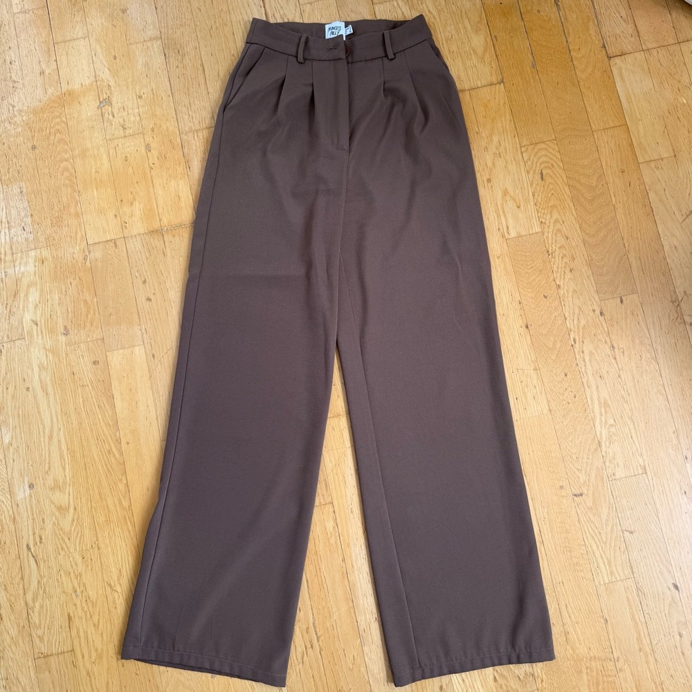 Princess Polly Archer Pants Dark Brown (XS)